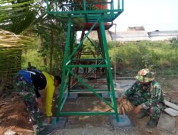Satgas TMMD Kodim 0418/Palembang Cek Debit Air dan Tower Tandon Mushola Hidayatullah, Pastikan Sumur Bor Segera Beroperasi