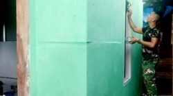 Warna Baru, Wajah Rumah Ibu Sriyanti Berubah Drastis Menjelang Akhir TMMD Ke-129 Kodim 0418/ Palembang 