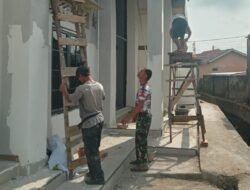 TMMD Hari Ke-20, Satgas Kodim 0418 Palembang Kebut Finishing Mushola Baiturrahman