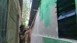 Pengecatan Rumah Bapak Fernando Jadi Penanda RTLH TMMD Ke-129 Kodim 0418/Palembang Masuki Tahap Akhir
