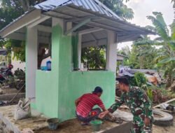 Poskamling Talang Jambe Hampir Rampung, TMMD Ke-129 Kodim 0418/ Palembang Dorong Keamanan Lingkungan