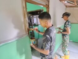 Rumah RTLH Berubah Wajah, Satgas TMMD Kodim 0418/Palembang Beri Sentuhan Putih-Hijau