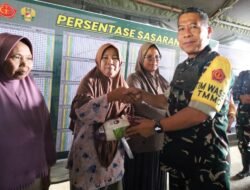 Wasev TMMD Ke-129 Cek Penyaluran Sembako, Pastikan Bantuan Kodim 0418/Palembang Tepat Sasaran