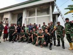 Foto Bersama Warga Jadi Warna Tersendiri dalam Kunjungan Tim Wasev TMMD ke-129 Kodim 0418/ Palembang