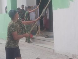 Warna Hijau Mulai Dominasi Mushola Baitul Maghfurin, Satgas TMMD Kodim 0418 Palembang Poles Tampilan Sebelum Dipakai Warga