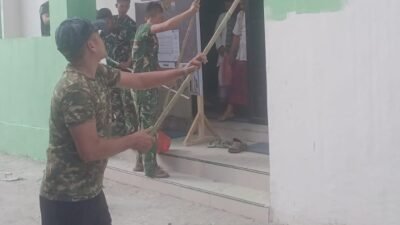 Warna Hijau Mulai Dominasi Mushola Baitul Maghfurin, Satgas TMMD Kodim 0418 Palembang Poles Tampilan Sebelum Dipakai Warga