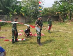Semarak HUT ke-81 RI, Satgas TMMD ke-129 Gandeng Warga Hiasi Lingkungan Umbul -Umbul Merah Putih