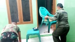 Gotong Royong TNI dan Warga Bukti TMMD Kodim 0418/Palembang Rehab Rumah Sriyanti