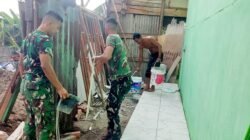Rumah Sriyanti Mulai Dibersihkan, Rehab RTLH TMMD Ke- 129 di Palembang Segera Rampung