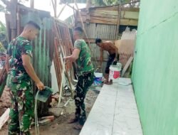 Rumah Sriyanti Mulai Dibersihkan, Rehab RTLH TMMD Ke- 129 di Palembang Segera Rampung