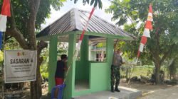 Pos Kamling Talang Jambe Makin Sedap Dipandang, Satgas TMMD Poles Lisplang Hijau