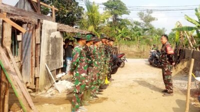 Pastikan Pekerjaan Tepat Sasaran, Satgas TMMD ke-129 Kodim 0418/Palembang Gelar Apel di Lokasi