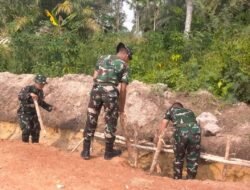 Kejar Target, Satgas TMMD Kodim 0418/Palembang Pacu Jalan 750 Meter di Talang Jambe
