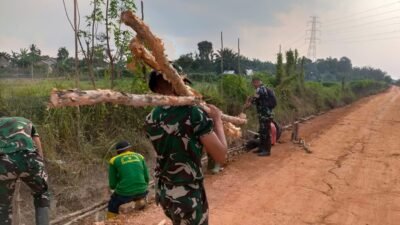 Dikebut Sejak Pagi, Jalan 750 Meter Disiapkan TMMD Kodim 0418/Palembang untuk Akses Warga