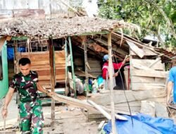 Demi Kualitas, Satgas Kodim 0418/Palembang Bongkar Teras Rumah Warga Menjelang Penutupan TMMD Ke- 129