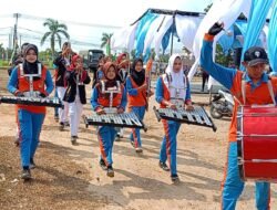 Dentuman Drum Band Warnai Persiapan Penutupan TMMD ke-129 di Talang Jambe