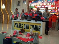 Tertangkap Basah Bakar Lahan, 6 Pelaku Karhutla Dibekuk Polres OKU Timur