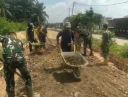 Hari Ke-18 TMMD, Satgas Kodim 0418/Palembang Genjot Pengerasan Jalan 750 Meter