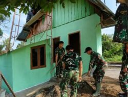 TMMD Ke-129 Kodim 0418/Palembang Genjot Penyelesaian RTLH, Rumah Ibu Suwarni Masuk Tahap Akhir