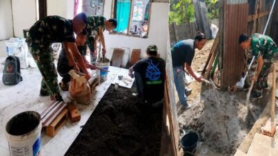 Hari ke-18 TMMD Kodim 0418/Palembang, TNI Kebut Penyelesaian RTLH di Sukarami Libatkan Warga