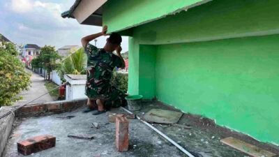 Pengecatan Jadi Fokus Satgas Kodim 0418 Tuntaskan Finishing Mushola Baiturrahman