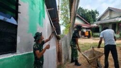 Sapuan Cat Terakhir di Rumah Fernando, Tanda Harapan Baru dari TMMD Ke-129 Kodim 0418/ Palembang 