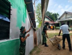 Sapuan Cat Terakhir di Rumah Fernando, Tanda Harapan Baru dari TMMD Ke-129 Kodim 0418/ Palembang 