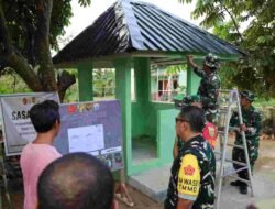 Pos Kamling Talang Jambe Direhab, TMMD Kodim 0418/Palembang Dorong Warga Kembali Aktif Jaga Keamanan