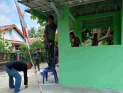 Jaga Keamanan Tak Cukup Andalkan Aparat, TMMD ke-129 Kodim 0418/Palembang Perkuat Pos Kamling