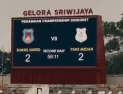Drama Skor  2-2 di Jakabaring, Sumsel United Bangkit Tahan PSMS Medan