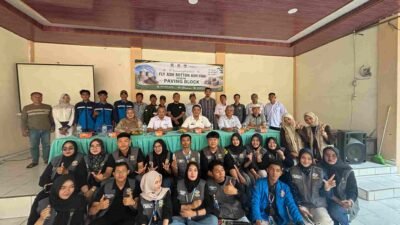 FABA Diolah Jadi Paving Block, KKN UNSAN Dorong Desa Keban Agung Ciptakan Peluang Usaha Baru