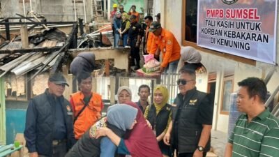 PMPB Sumsel Tali Kasih Salurkan Bantuan Sembako Korban Kebakaran di Sekip