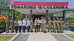 Polres OKU Timur Sambangi Yon Armed 17/76 di Momen HUT TNI Ke-81