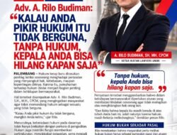 Adv A.Rilo Budiman: Hukum Bukan Sekadar Pasal, tetapi Pelindung Hak Masyarakat
