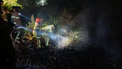 Kebakaran Lahan 1 Hektare di Kertapati, Satgas Karhutla Kodim 0418 Bergerak Cepat