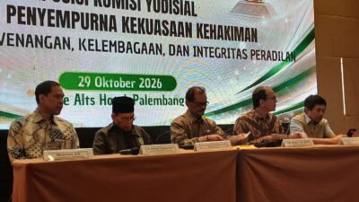 KY Dorong Penguatan Kewenangan Pengawasan Hakim dalam Diskusi Publik di Palembang